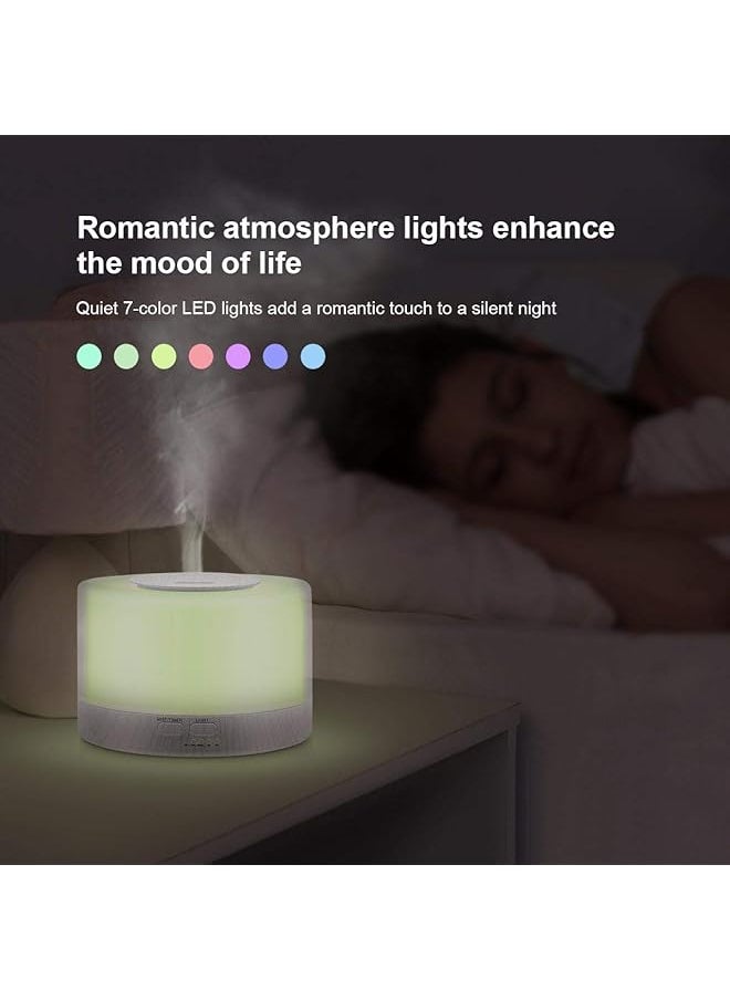 Ultrasonic Therapy Essential Oil Diffuser With Remote 700Ml Mist Humidifier With Color Led Lights Changing And Waterless Auto Shut Off