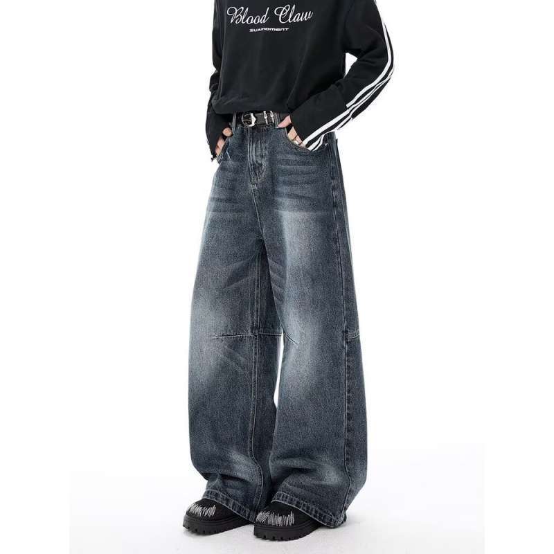 Unisex Classic Denim Jeans Loose Fit Daily Outdoor Wear - Image 3