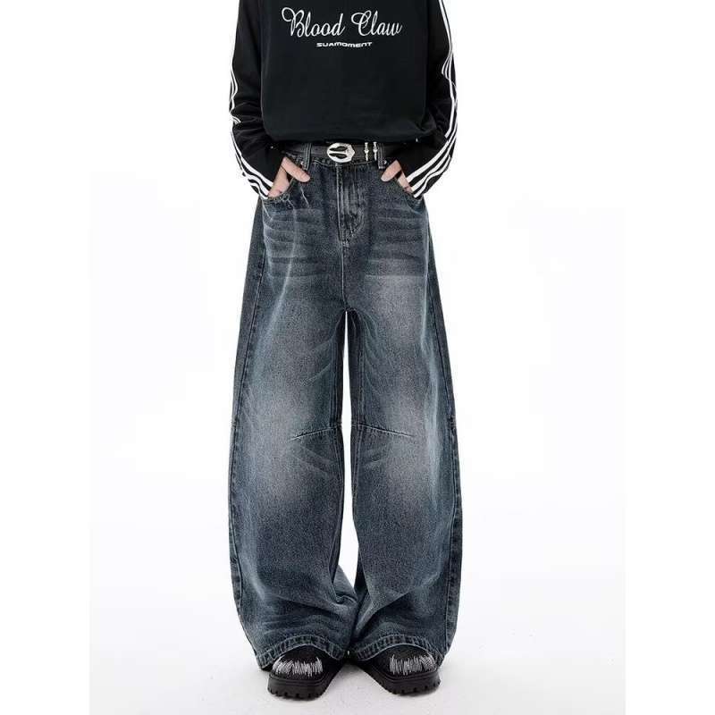 Unisex Classic Denim Jeans Loose Fit Daily Outdoor Wear - Image 4