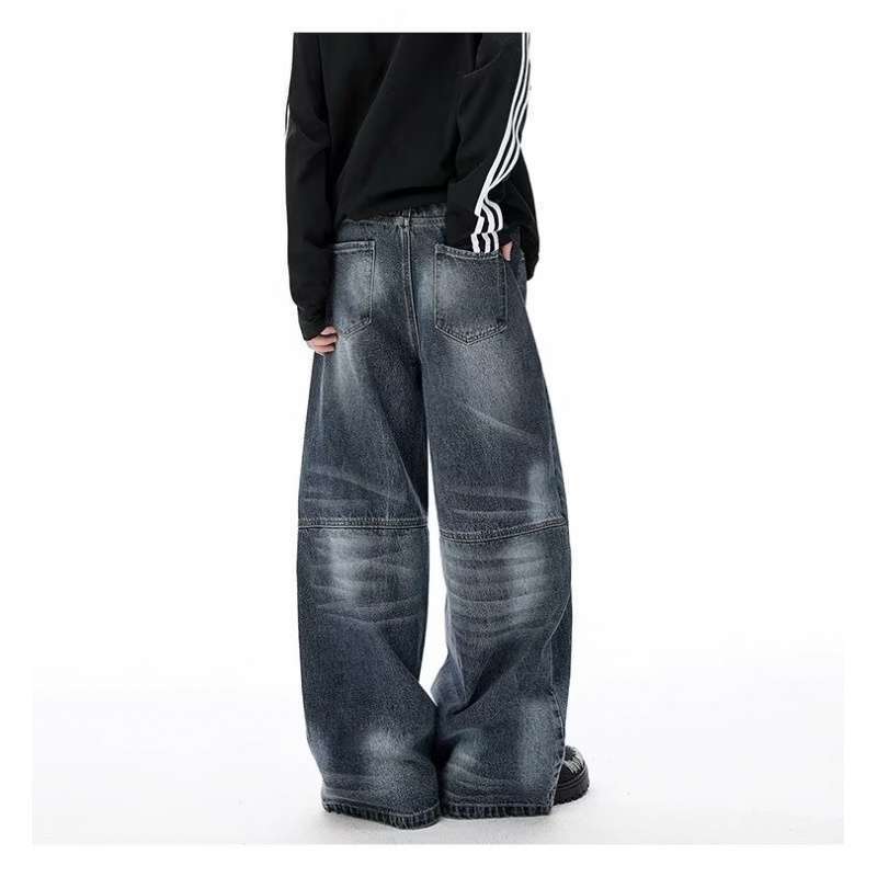 Unisex Classic Denim Jeans Loose Fit Daily Outdoor Wear - Image 1