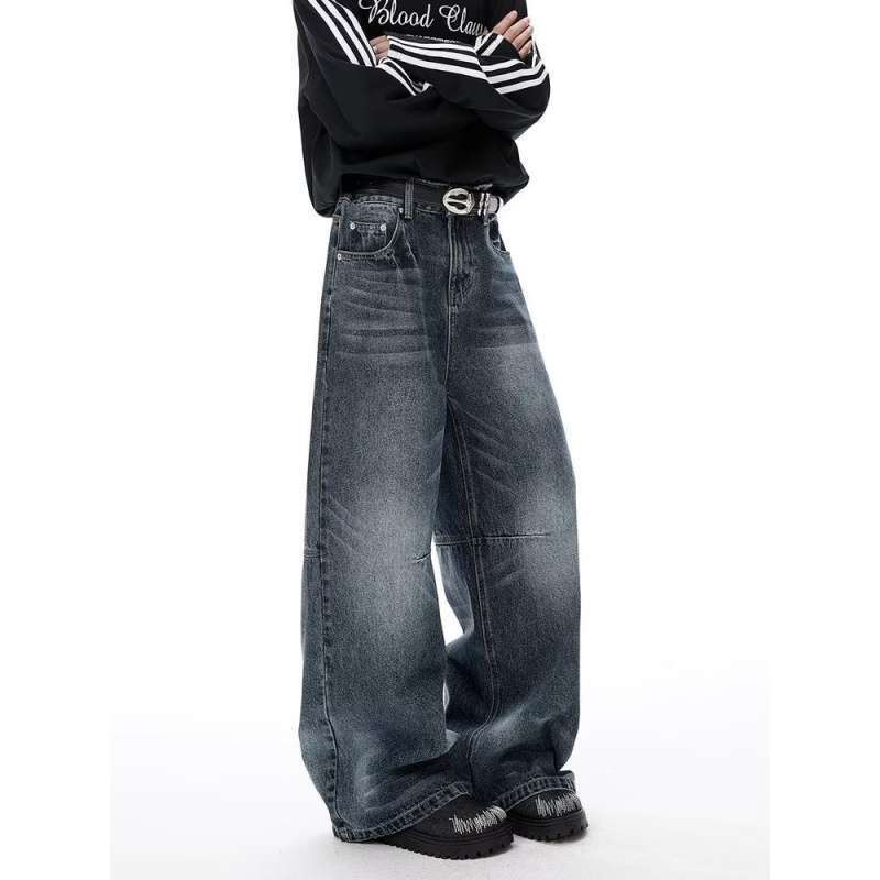 Unisex Classic Denim Jeans Loose Fit Daily Outdoor Wear - Image 2