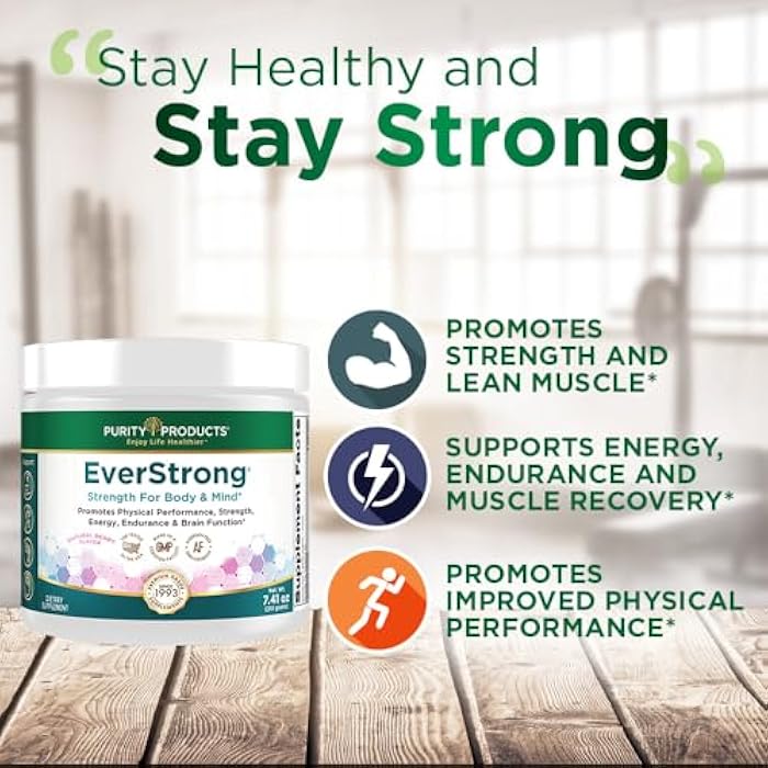 Purity Products EverStrong Powder from Muscle Matrix Blend - Creapure Creatine - Boron (FruiteX-B PhytoBoron) - CoffeeBerry Extract - Boosted with 1000 IU Vitamin D - Berry Burst (210 g) - Image 4