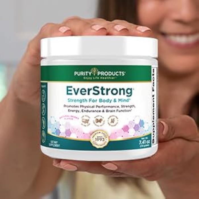 Purity Products EverStrong Powder from Muscle Matrix Blend - Creapure Creatine - Boron (FruiteX-B PhytoBoron) - CoffeeBerry Extract - Boosted with 1000 IU Vitamin D - Berry Burst (210 g) - Image 5