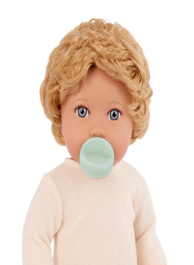 LullaBaby - 14-inch Realistic Baby Doll - Wavy Light-Blonde Hair, Blue Eyes & Soft Body - Pink Sweater Outfit & Pacifier, Pretend Play, Toys for Kids Ages 2 Years Old & Up - Image 2