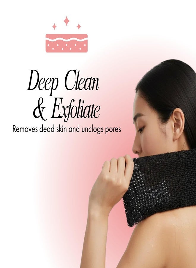 Spa Savvy African Net Sponge, 2 Pack Exfoliating Body Scrubber for Deep Cleansing and Smooth Skin, 12 x 32 Inch, Green and Black - Image 4
