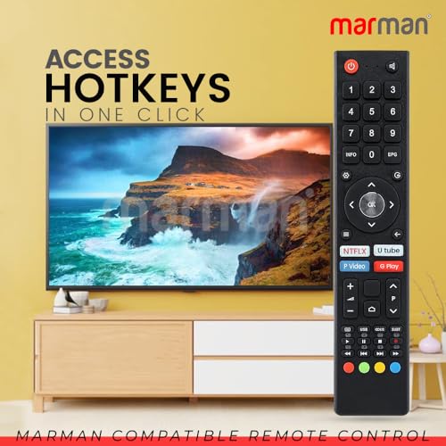 marman® Compatible with VU Tv Remote Control Suitable for Smart Android LED 4K QLED Ultra HD 55QML 32 43 55 65 75 Inches Television Without Voice Command and Google Assistance - Image 2