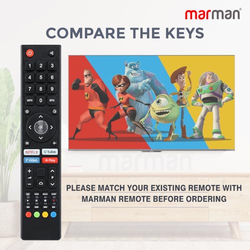 marman® Compatible with VU Tv Remote Control Suitable for Smart Android LED 4K QLED Ultra HD 55QML 32 43 55 65 75 Inches Television Without Voice Command and Google Assistance - Image 3