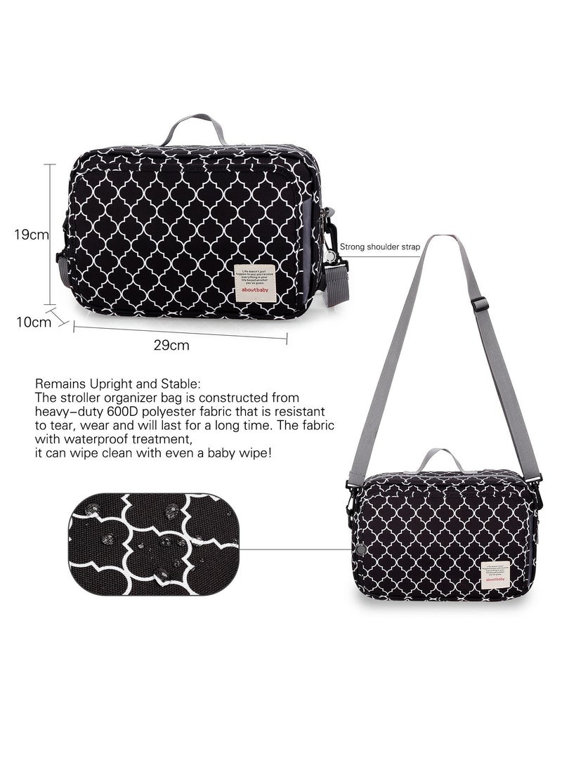 XICEN - Water-resistant Diaper Bag Baby Stroller Bottle Organizer Bag Infants Diaper Changing Clutch Cosmetic Makeup Toiletry Bag - Image 1