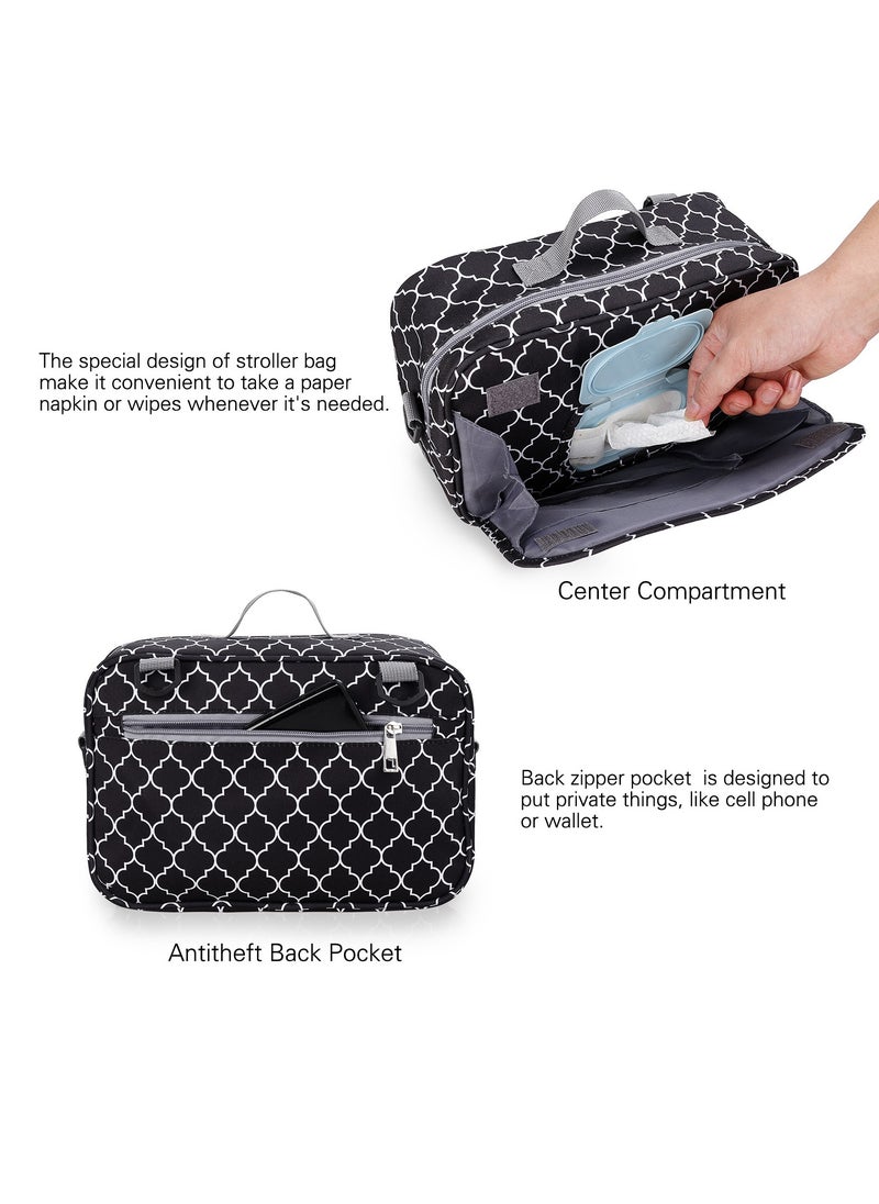 XICEN - Water-resistant Diaper Bag Baby Stroller Bottle Organizer Bag Infants Diaper Changing Clutch Cosmetic Makeup Toiletry Bag - Image 1