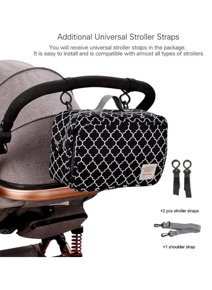 XICEN - Water-resistant Diaper Bag Baby Stroller Bottle Organizer Bag Infants Diaper Changing Clutch Cosmetic Makeup Toiletry Bag - Image 1