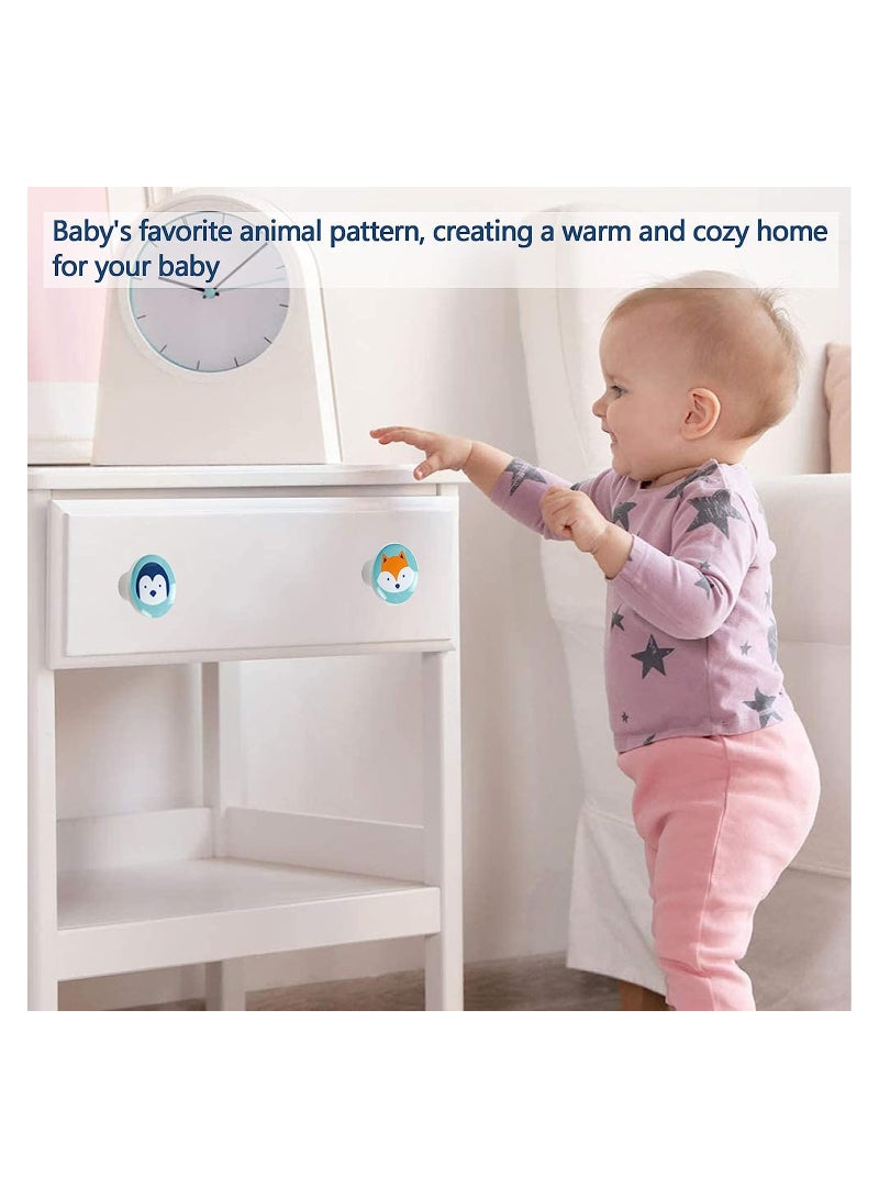 KASTWAVE Cute Ceramic Cartoon Animal Drawer Pulls, Cabinet Knobs Round Furniture Handle with Screws, for Drawer, Cupboard, Dresser, Door, Kids Room Study Room  (6-Pack) - Image 3