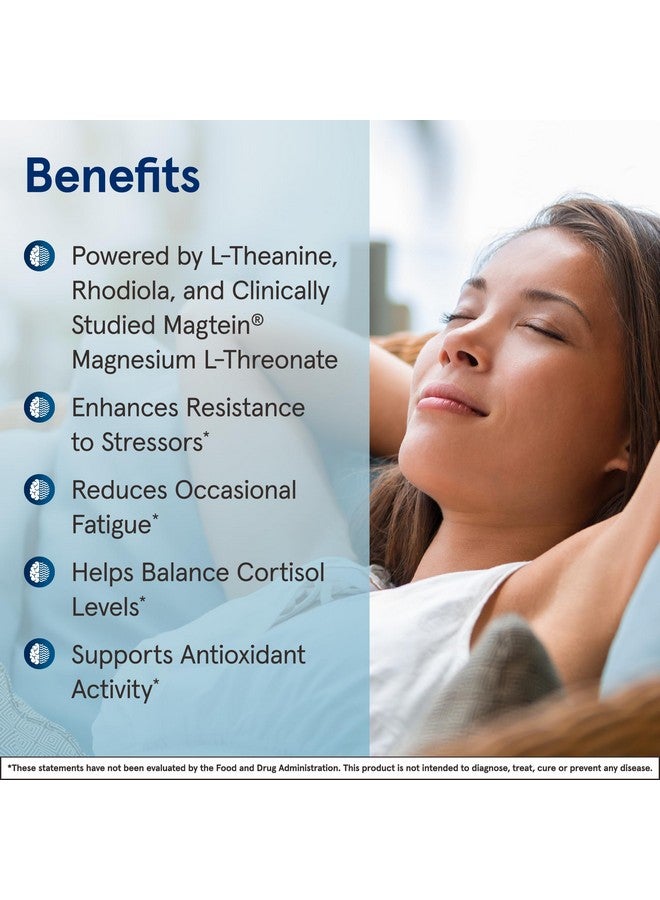 Jarrow Formulas MagMind Stress Resistance with Magtein 1g, L-Theanine and Rhodiolife, Dietary Supplement for Occasional Fatigue and Stress, 60 Veggie Capsules, 30 Day Supply - Image 4
