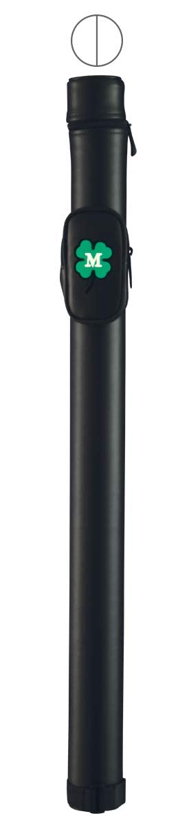 McDermott 1x1 Hard Round Vinyl PoolBilliard Cue Case Black wClover