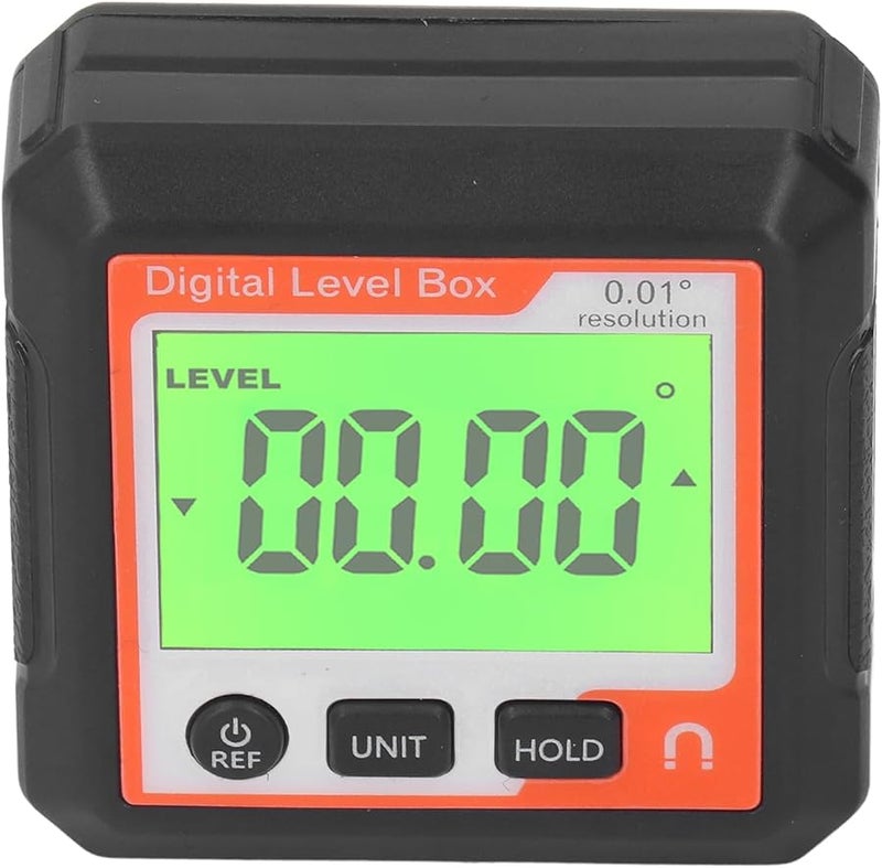 صندوق مستوى مغناطيسي رقمي برتقالي أبيض، منقلة محمولة لتحديد الزوايا لأعمال النجارة والبناء - Image 3