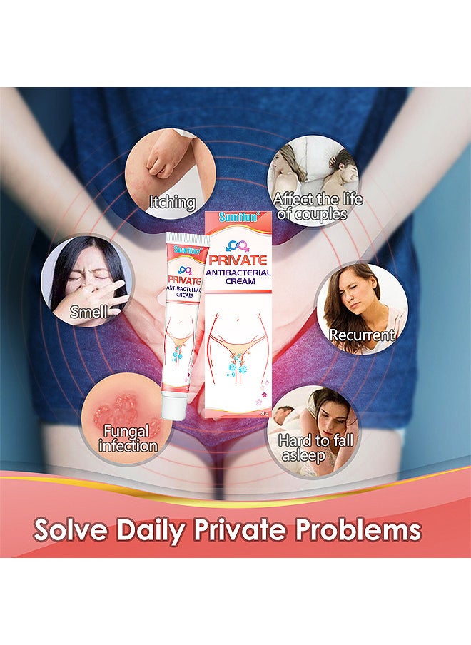 Sumifun - Private Antibactetial Cream, Female Private Parts Antipruritic Cream Ointment To Remove Itching Peculiar Smell Dermatitis, Feminine Itch Treatment Cream For Health Care - Image 1