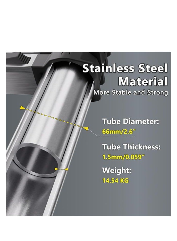 Telescopic Ladder, 4.4M Stainless Steel Thickened High-Strength Ladder, Loft Ladder with Non-Slip Feet, Portable Ladders Extendable, Adjustable Height Folding Ladder for Roof Attic Caravans - Image 3