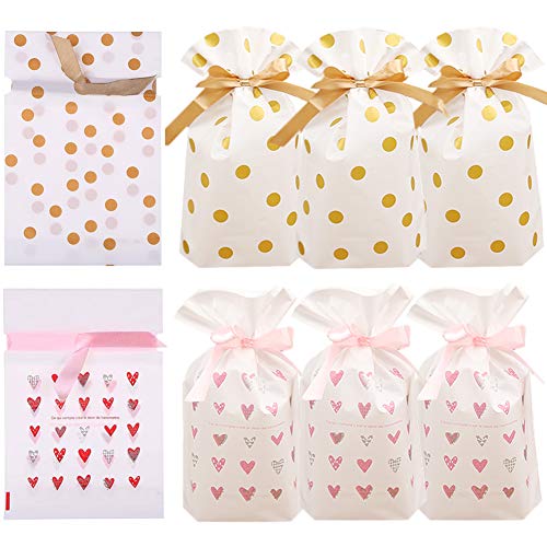 Enjonar 24pcs Treat Bags Party Favor Bags Plastic Drawstring Gift Bag Candy Goodies Bag Gift Wrapping Package for Birthday Wedding Baby Shower Bridal Shower Holiday Party - Image 2