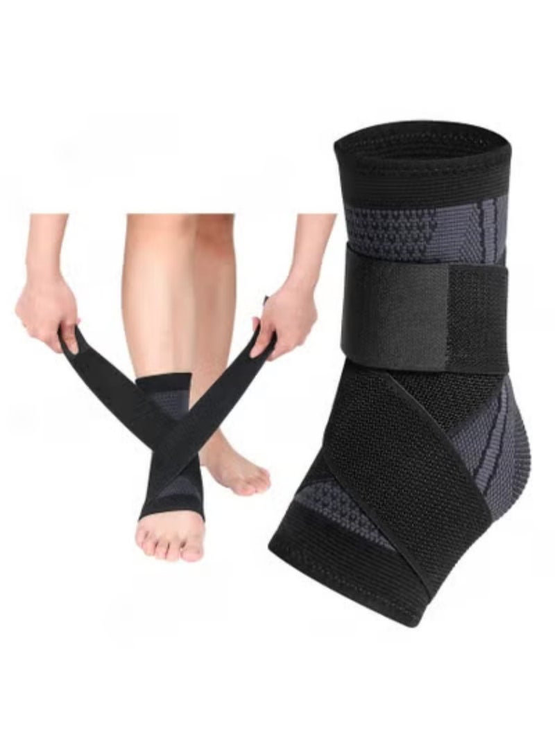 Generic 1 pice Ankle Support Brace, Adjustable Compression Ankle Support, for Men Women Achilles Tendon Support and Plantar Fasciitis, Eases Pain Swelling and Sprained Ankle Pain - Image 1