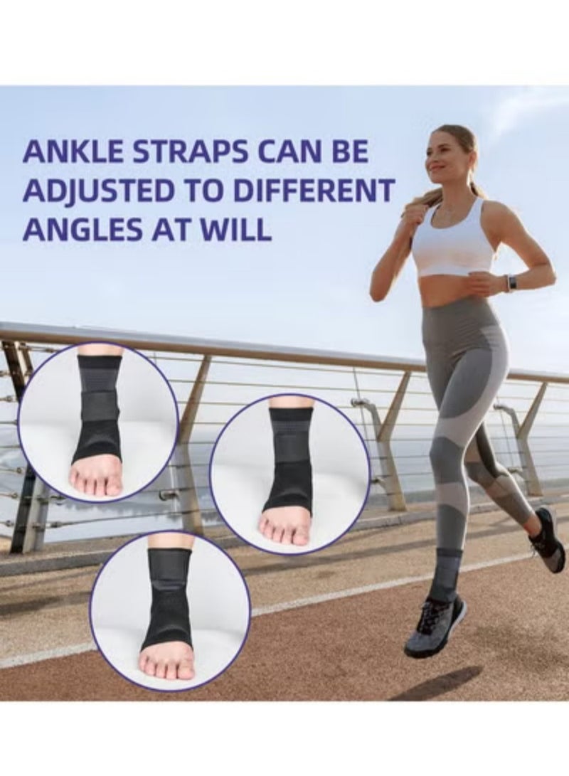 Generic 1 pice Ankle Support Brace, Adjustable Compression Ankle Support, for Men Women Achilles Tendon Support and Plantar Fasciitis, Eases Pain Swelling and Sprained Ankle Pain - Image 3