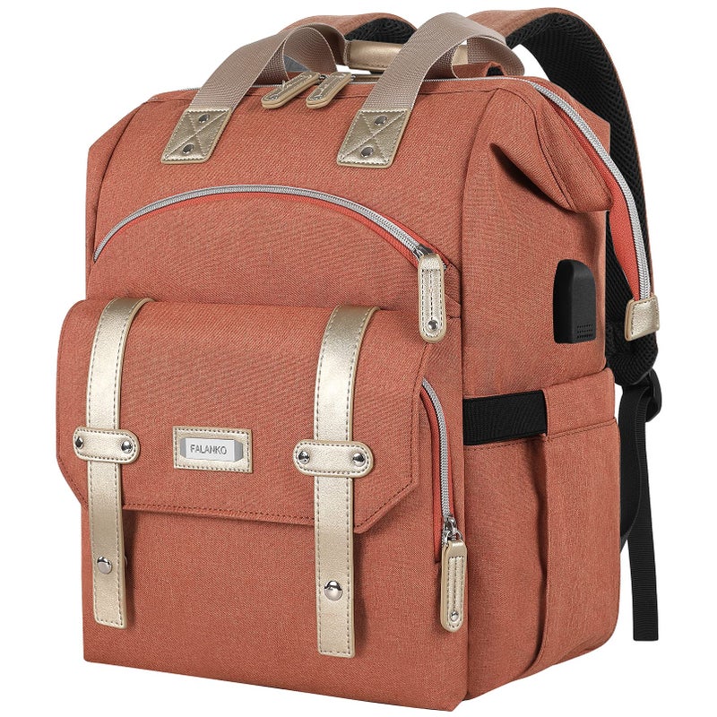 FALANKO Laptop Backpack for Women,College Work Teacher backpack for 15.6 Inch laptop with USB Charging Port,Travel Anti Theft Laptops Backpack RFID Anti Theft,Shoulder Purse Bags - Image 1