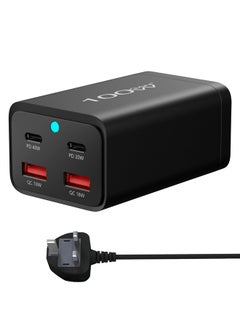 Generic PD 100W 4 Port Desktop Charger UK Version With 40W USB C Braided Cable Black  - Image 2
