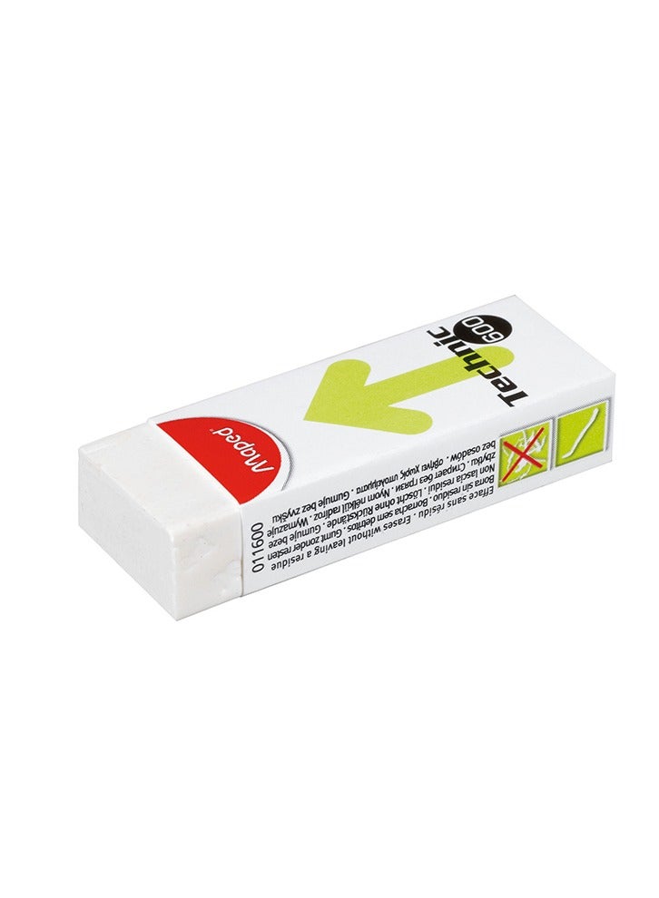 Maped 4-Piece Technic 600 Eraser White - Image 2