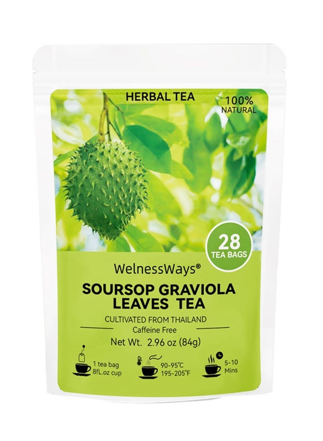 طريقة الرعاية Soursop Graviola أوراق الشاي 84g، تعزز عملية الأيض والمناعة، خليط الأعشاب الطبيعية الأصلي Soursop Graviola أوراق الشاي، 28 أكياس الشاي - Image 4