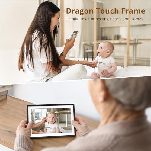 Dragon Touch 10.1'' WIFI Digital Picture Frame - 1280*800 HD IPS Touch Screen Digital Photo Frame Display, Auto-Rotate, Share Photos/Videos Instantly via Free App Best Gifts for Birthday, Wedding, Mom - Image 3