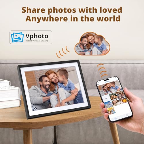 Dragon Touch 10.1'' WIFI Digital Picture Frame - 1280*800 HD IPS Touch Screen Digital Photo Frame Display, Auto-Rotate, Share Photos/Videos Instantly via Free App Best Gifts for Birthday, Wedding, Mom - Image 2