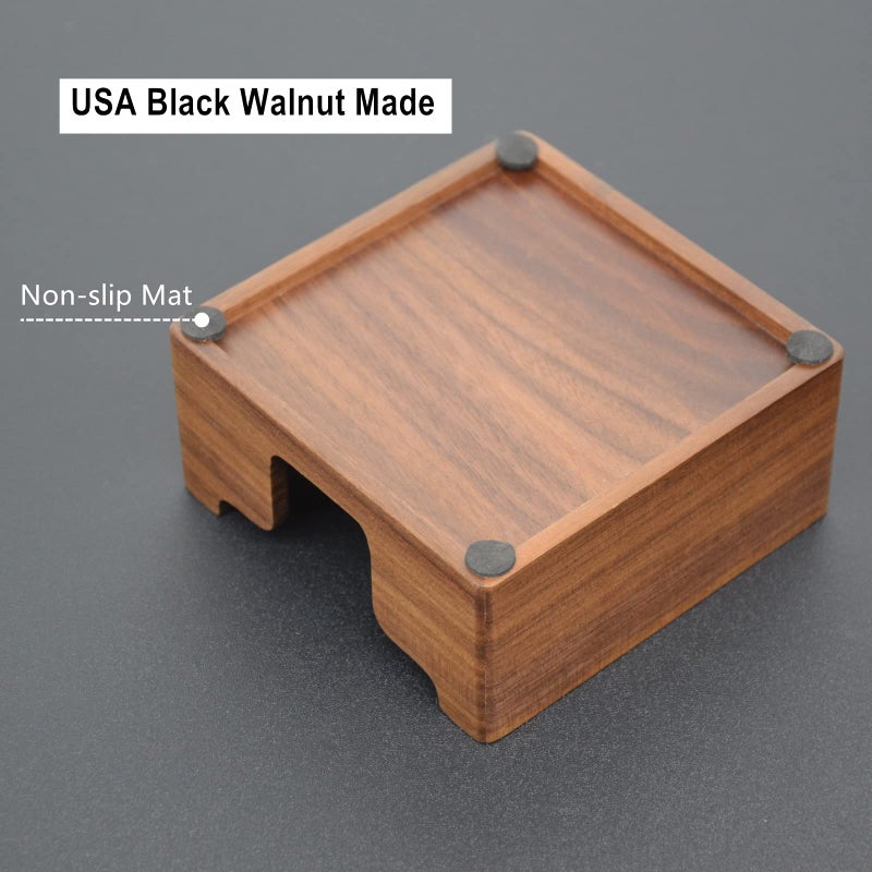 Bamber Sticky Note Holder Cute for Desk Walnut Wood Notepad Holder Organizer for Office School Home, Pack of 2 - Image 3