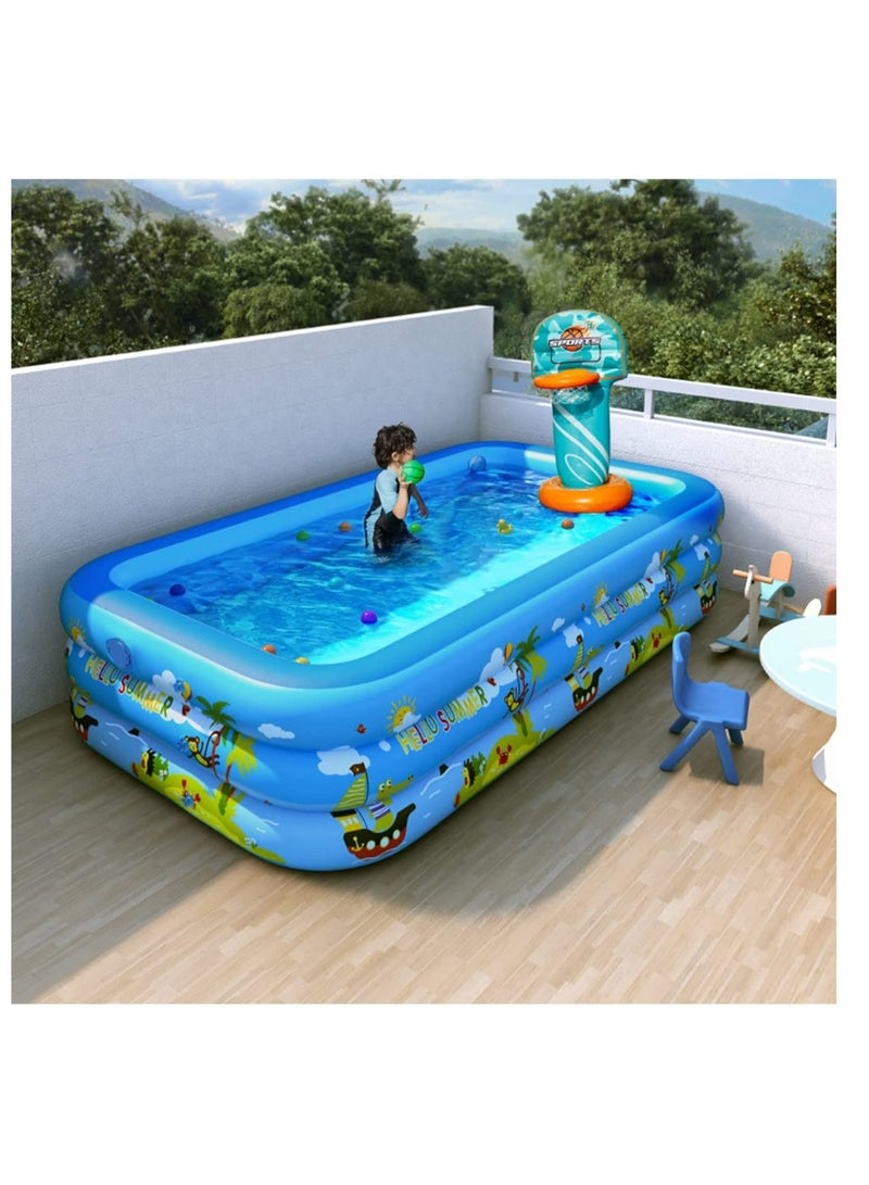 LIMOS Inflatable Large Swimming Pool with Inflatable basketball Game for Adults and Kids Kiddie Above Ground Pool(4.2m) - Image 5