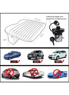 HENGLOBE Car Inflatable Bed with Pump 2 Air PillowQuick Inflatable Back Seat BedCar Inflatable MattressCar Bed MattressCar Bed For KidsTravelTripCampingPicnicPool BeachUniversal FitBeige  - Image 3