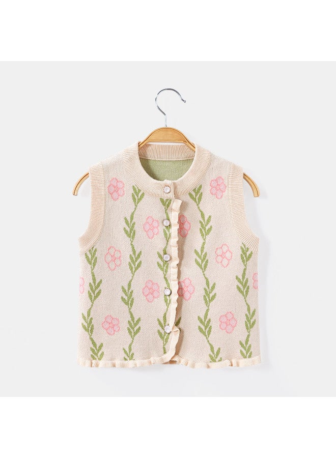 Girls' Baby Autumn Soft And Comfortable Sweater Vest Knitted Sweater - Image 3