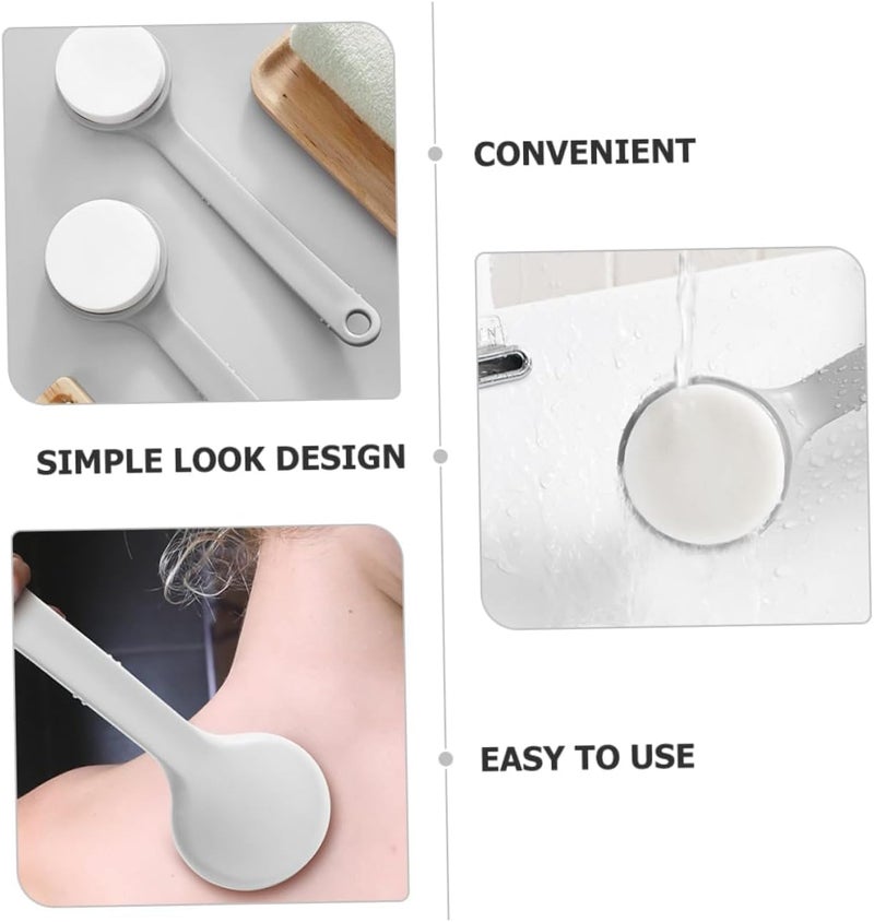 INIMAGINE Dry Brushing Body Brush & Lotion Applicator for Back with Long Handle – Soft Sponge Head for Body Cleaning for Bath, Dry Brush Exfoliation, and Smooth Lotion Application – Suitable for All Skin Types - Image 3