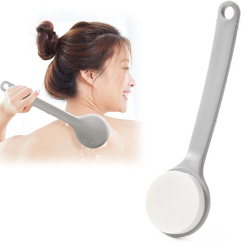 INIMAGINE Dry Brushing Body Brush & Lotion Applicator for Back with Long Handle – Soft Sponge Head for Body Cleaning for Bath, Dry Brush Exfoliation, and Smooth Lotion Application – Suitable for All Skin Types - Image 1