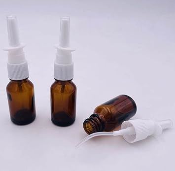 Quupy 6PCS 30ml1oz Empty Refillable Glass Nasal Spray Bottle Nose Sprayer Fine Mist Sprayers Atomizers Containers Vials for Makeup Cosmetics - Image 5