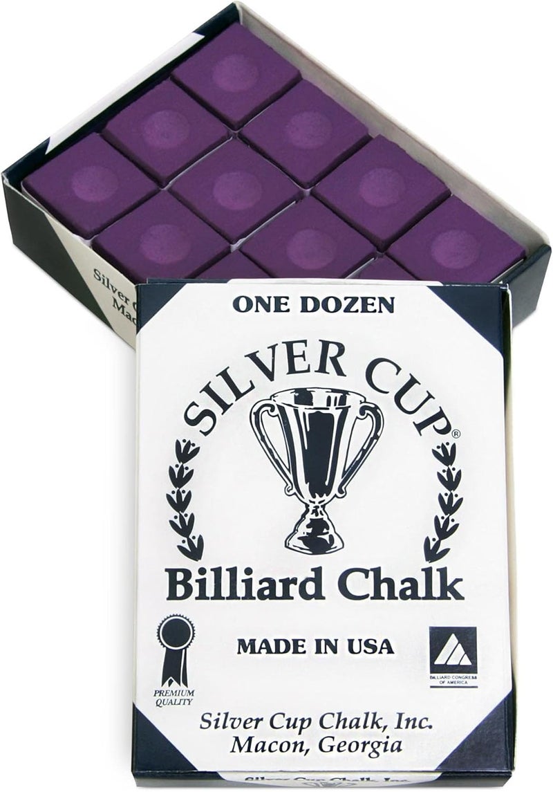Silver Cup Billiard CHALK - ONE DOZEN - Image 1