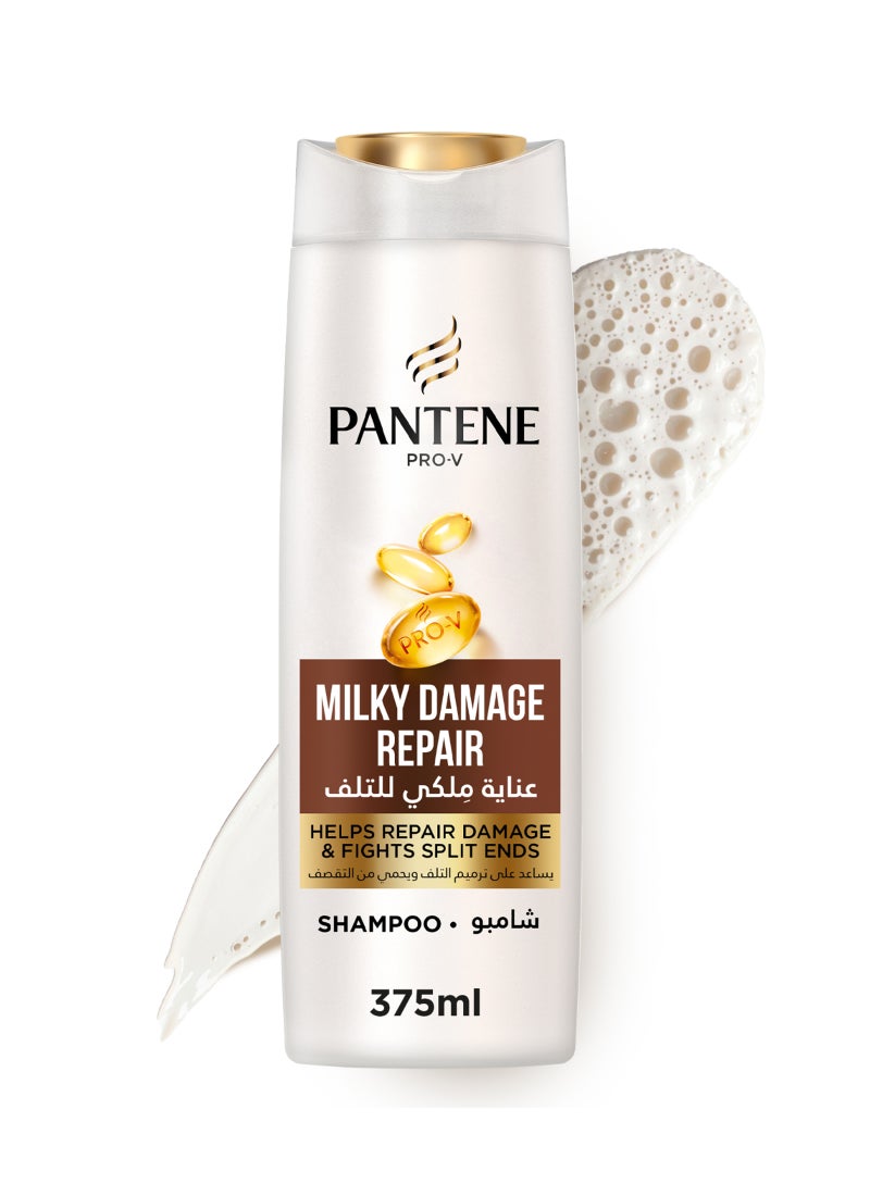 Pantene Milky Damage Repair Shampoo, Fights Split Ends - Image 1