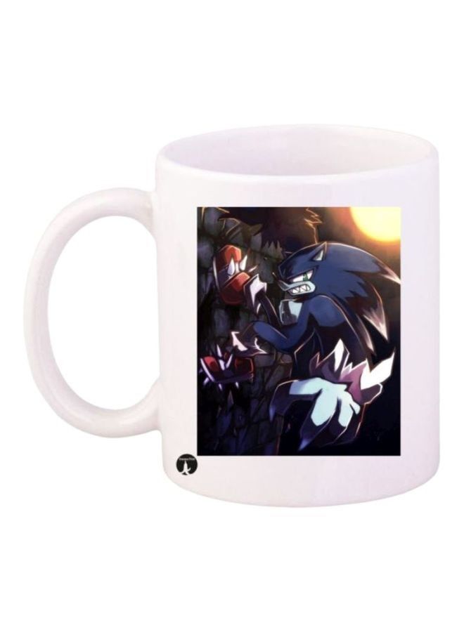 RKN Sonic Character Printed Coffee Mug White/Blue/Black - Image 1