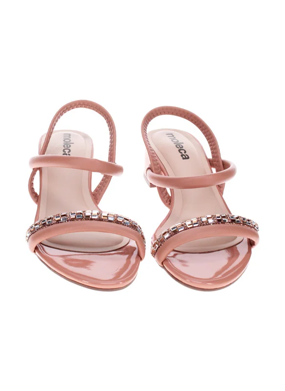 موليكا Moleca Ladies Low Heel Sandals Nude | Made In Brazil