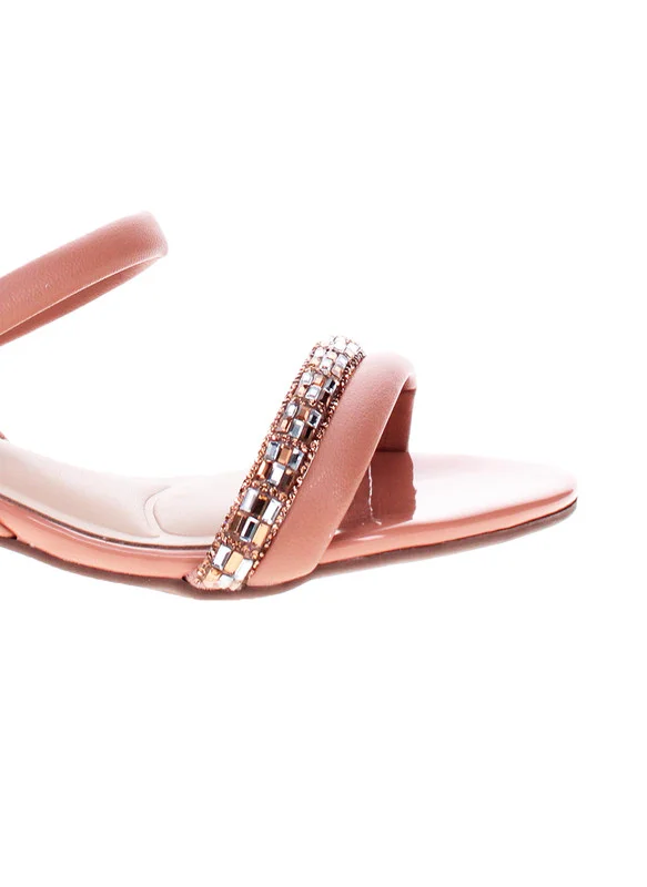 موليكا Moleca Ladies Low Heel Sandals Nude | Made In Brazil