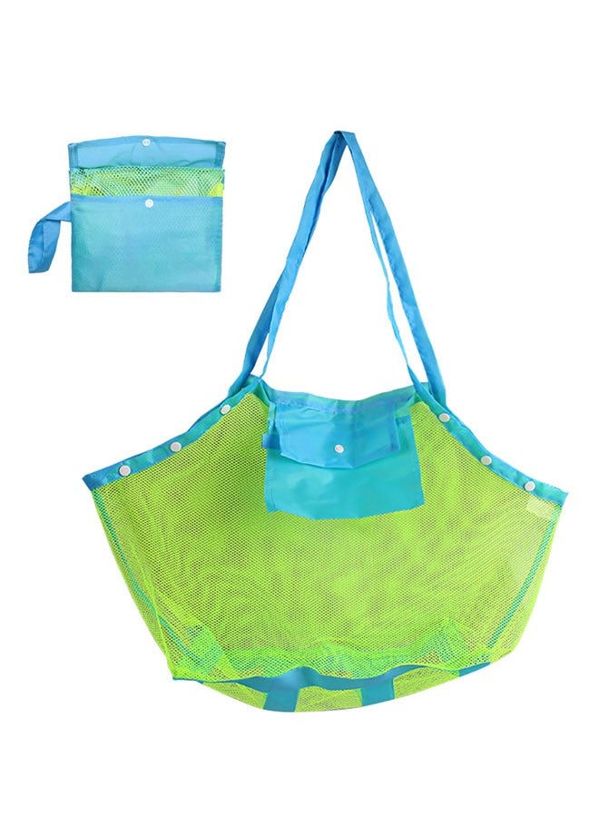 HAWAWA Mesh Beach Toys Bag Large Beach Bags and Totes Away from Sand Bag Toys Organizer Storage Bags Sand Toys Collector Beach Pool Gear Foldable (Green) - Image 1