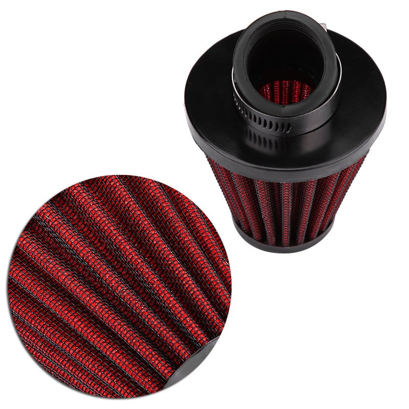 45 Degree Bend Motorcycle Air Intake Filter Cleaner Universal 48mm/1.9inch Red - Image 5