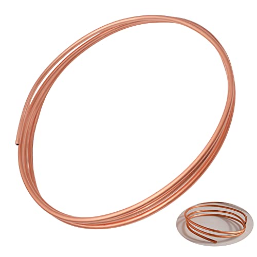 Tynulox Pure Copper Tubing 1/4" OD × 3/16" ID × 3FT Length Refrigeration Tubing Soft Coil 110 Copper Tube Seamless Round Tubing for Jewellery and Industry - Image 1