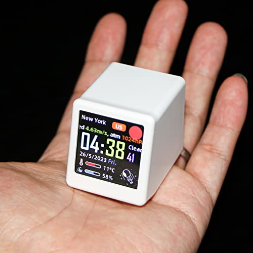 Vastarry Bitcoin Stock Ticker Monitor Display Time Weather, Temperature, Humidity and Picture Playback Wi-Fi Enabled, and Photo Slideshow Capabilities (White) - Image 3