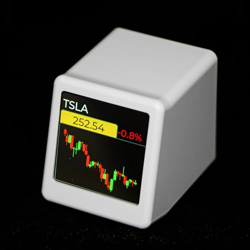 Vastarry Bitcoin Stock Ticker Monitor Display Time Weather, Temperature, Humidity and Picture Playback Wi-Fi Enabled, and Photo Slideshow Capabilities (White) - Image 2