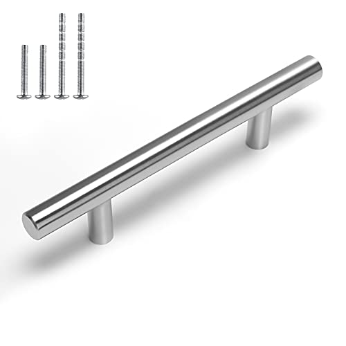 homdiy Brushed Nickel Cabinet Pull Kitchen Cabinet Handles HD201SN Drawer Pulls Brushed Nickel Cabinet Door Handles, 30Pack 3-1/2in Hole Centers Kitchen Door Handles for Cabinets - Image 1