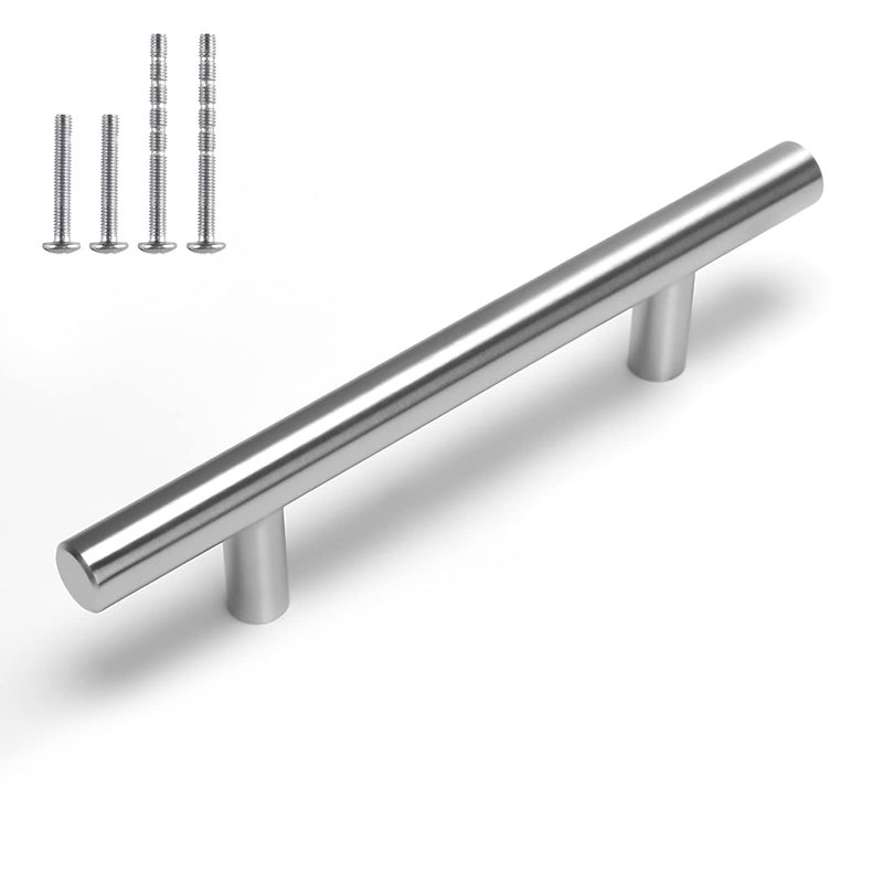 homdiy Brushed Nickel Cabinet Pull Kitchen Cabinet Handles HD201SN Drawer Pulls Brushed Nickel Cabinet Door Handles, 30Pack 3-1/2in Hole Centers Kitchen Door Handles for Cabinets - Image 3