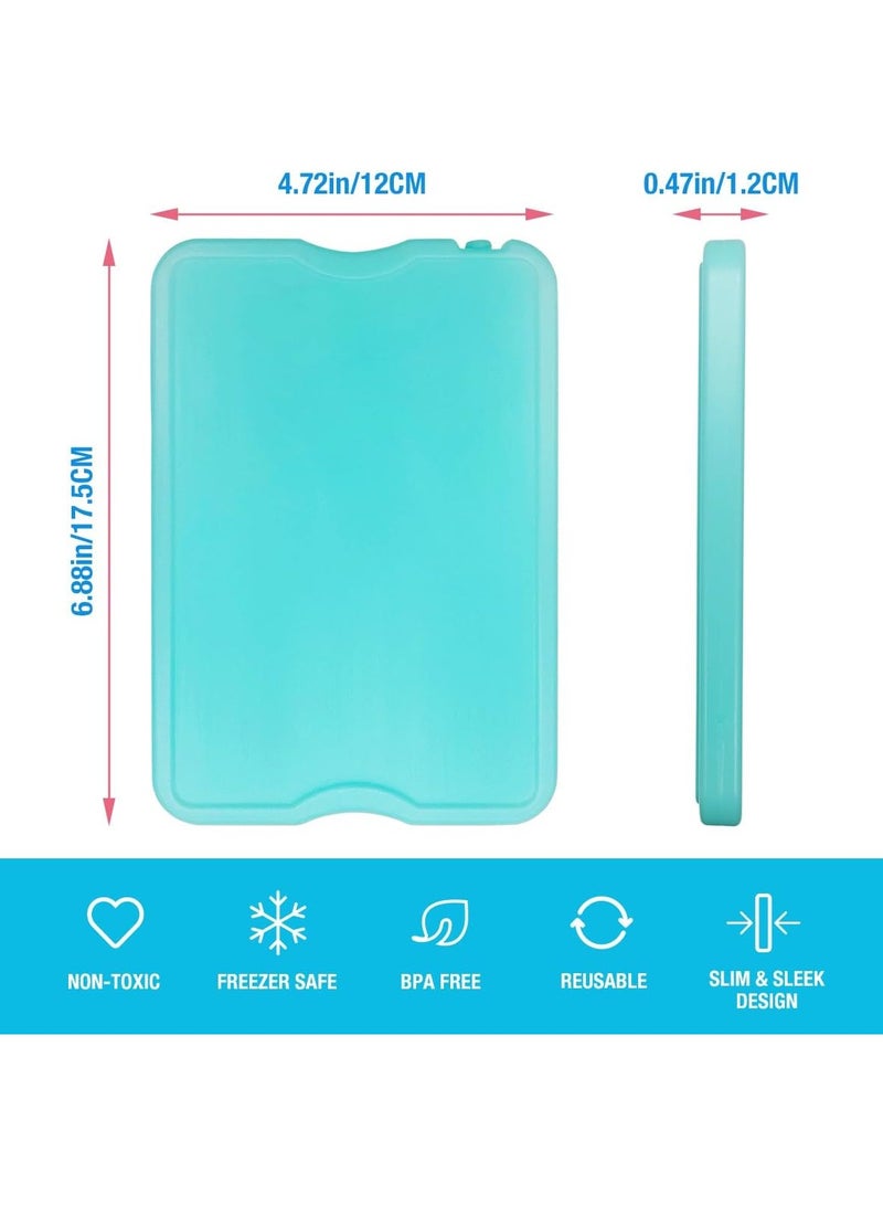 4 Pack Ice Packs, Quick Freeze Reusable PP Ice Bags for Lunch Boxes & Coolers, Space-Saving Design, Ideal for Valentine's, Mother's, Father'S Day & New Year Gifts Rectangle Size  - Image 2