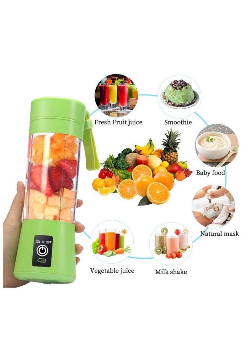Generic - Portable Blender Cup Electric USB Juicer Blender Mini Blender PortabPh584le Blender For Shakes and Smoothies Juice 380ml Six Blades Great for Mixing - Image 1